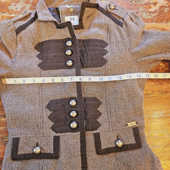 DEPT Black & Grey military style blazer - Picture 4 of 14